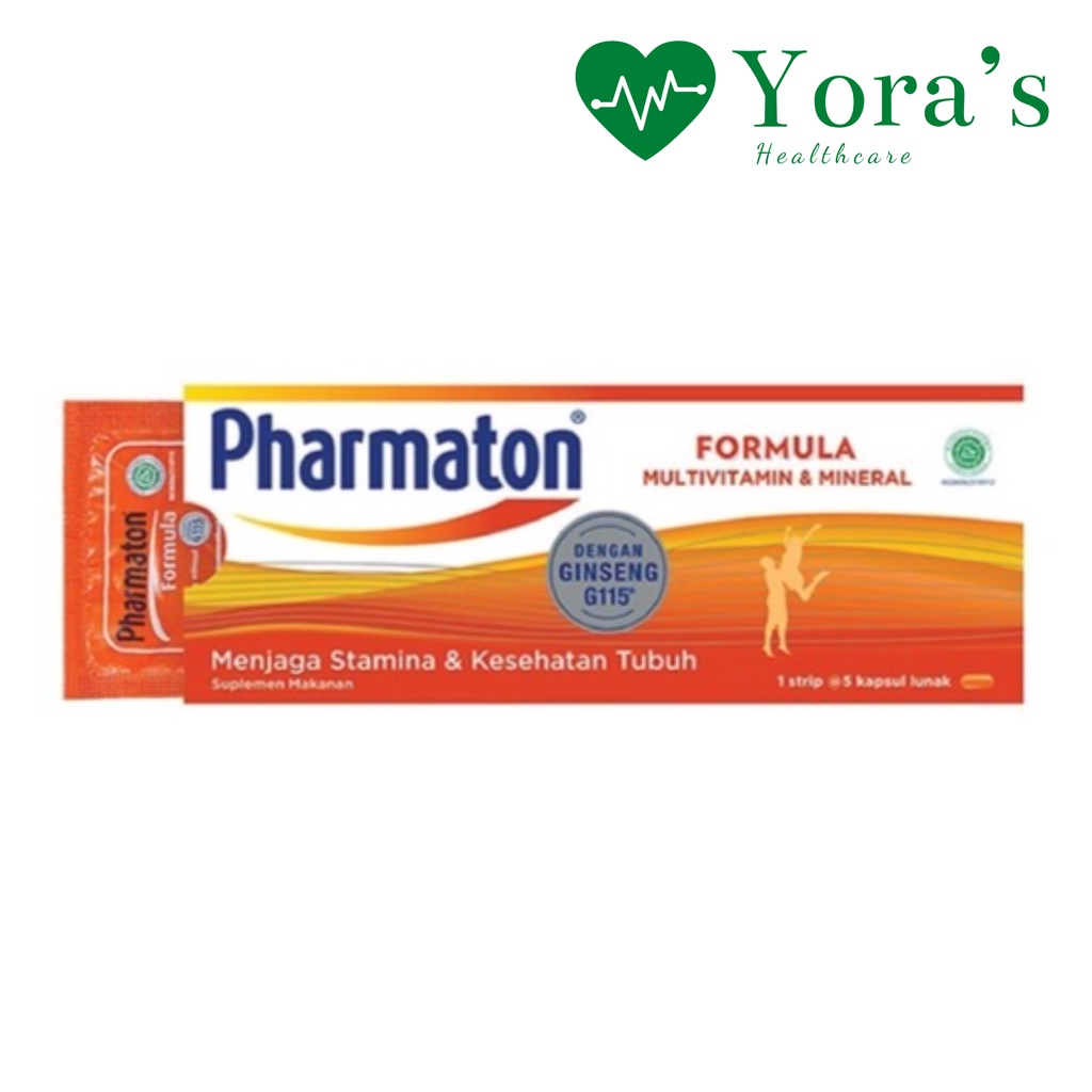 Pharmaton Formula Dengan Ginseng Strip isi 5 Kapsul Lunak