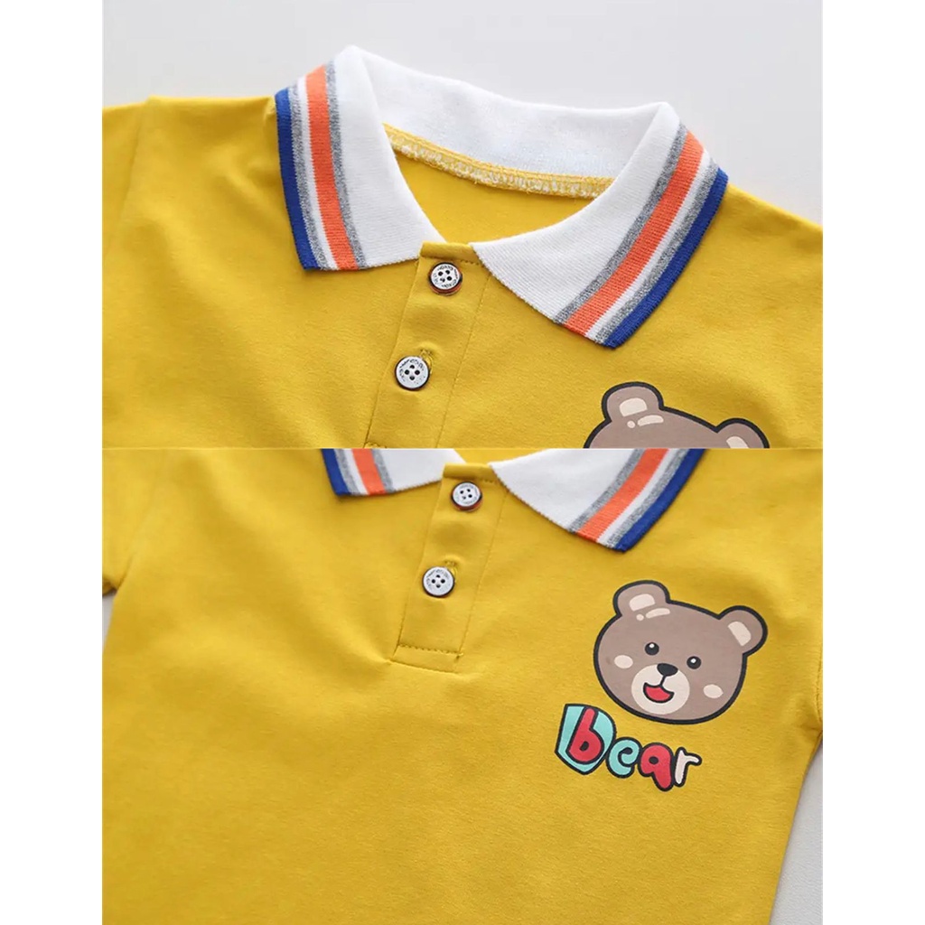 PROMO-SETELAN BAJU ANAK LAKI-LAKI 1-5 TAHUN BAJU ANAK POLO BEAR DENIM FASHION ANAK LAKI-LAKI