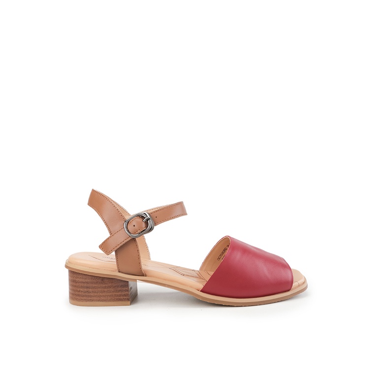 Sepatu Heels Obermain Original Warna merah Haihil Pesta Cantik Ori 100% Natasha Hazel - Ankle Strap 
