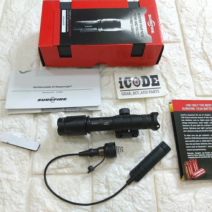Terlaris Flashlight Sf M600 Surefire Scout Light Tactical