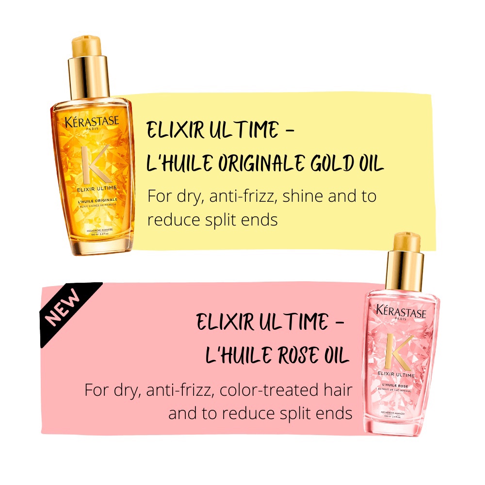 Kérastase Kerastase Elixir Ultime Oil /L'Huile Rose Hair Treatment Oil Meningkatkan Kekeringan Dan Keriting Untuk Rambut Lembut Dan Berkilau 100ml