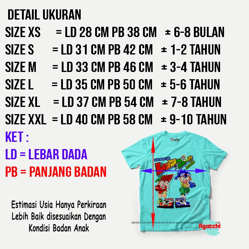 Baju Kaos Atasan Anak Laki-laki Anime Lets And Go Tamiya Magnum Sonis Saber