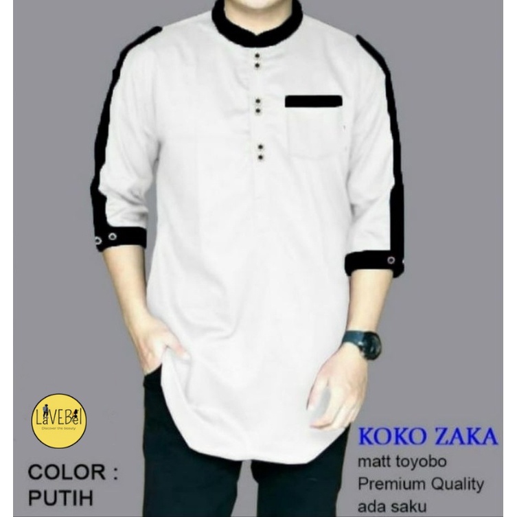 LVB Baju Koko ZAKA /TERBARU 2021/Qurta Tojiro/Koko Lengan 3/4/Baju Muslimin Jumbo/Atasan Muslim Pria/GRATIS ONGKIR CASHBACK COD/ LAVEBEL