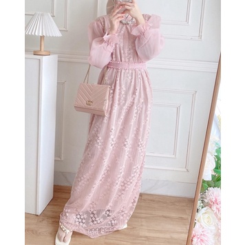 Baju Lebaran Brokat Remaja Model Terbaru Maxy Maouve Mewah Dress Kondangan