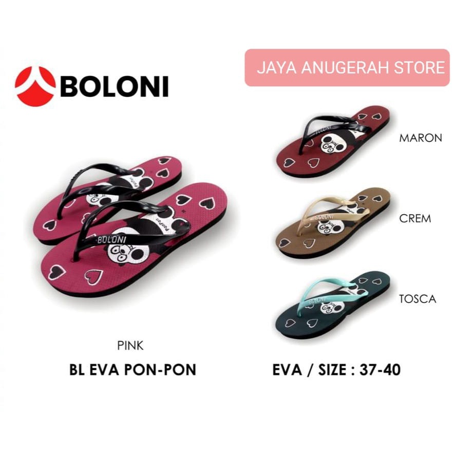 SANDAL JEPIT / SANDAL JAPIT WANITA MOTIF BOLONI PONPON