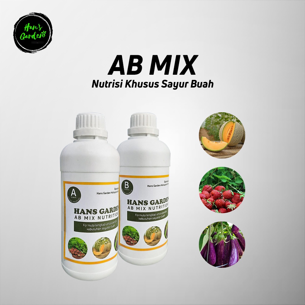 Nutrisi Hidroponik AB-MIX CAIR Sayuran Buah 500 ml