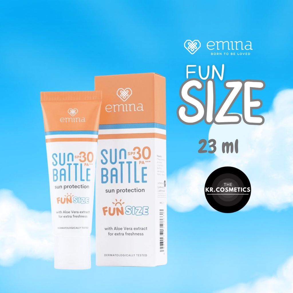 Emina Sun Battle SPF 30 PA+++  23ml Fun Size Sunscreen Wajah