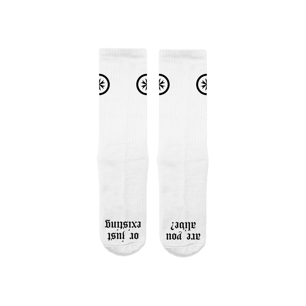 SOCKS | LOGOS | WHITE | BLACK | YIKESALLDAY