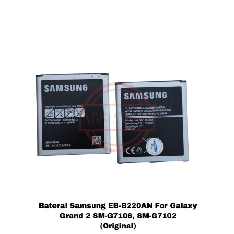 BATERAI BATTERY SAMSUNG EB-B220AN GALAXY GRAND 2 G7105 G7106 G7102 ORIGINAL