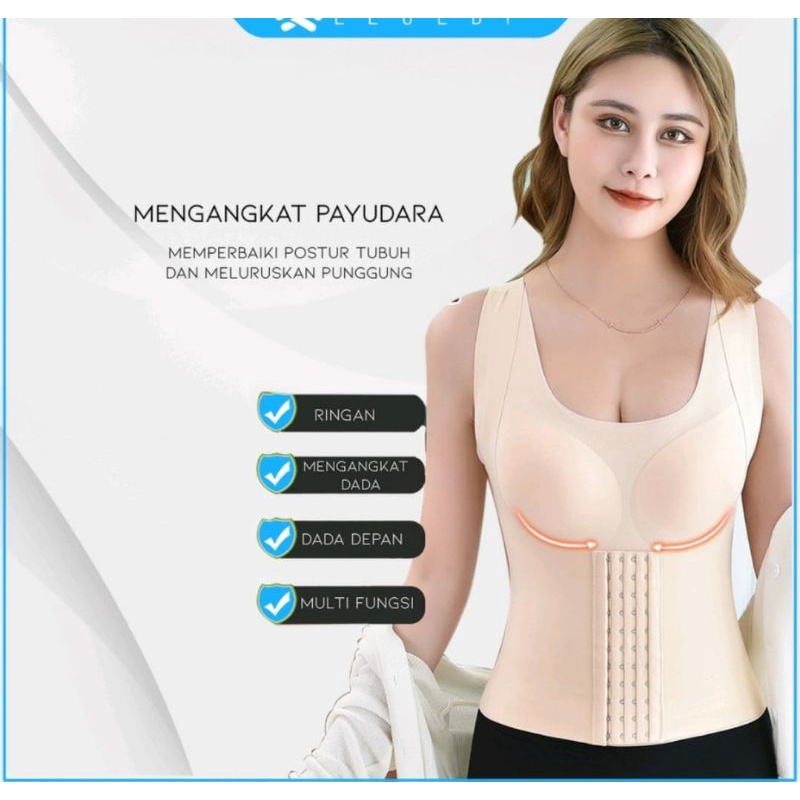 Korset Seamless Bra Pelangsing Tanpa Jahitan Korset Long Torso Bra