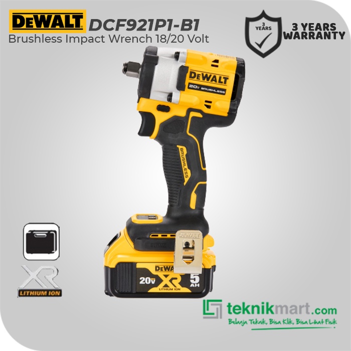 Dewalt Brushless Impact Wrench / Kunci Impact Baterai 18/20V DCF921P1