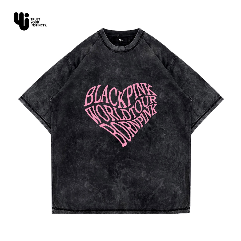 T-shirt Oversize BLACK PINK Black Washed