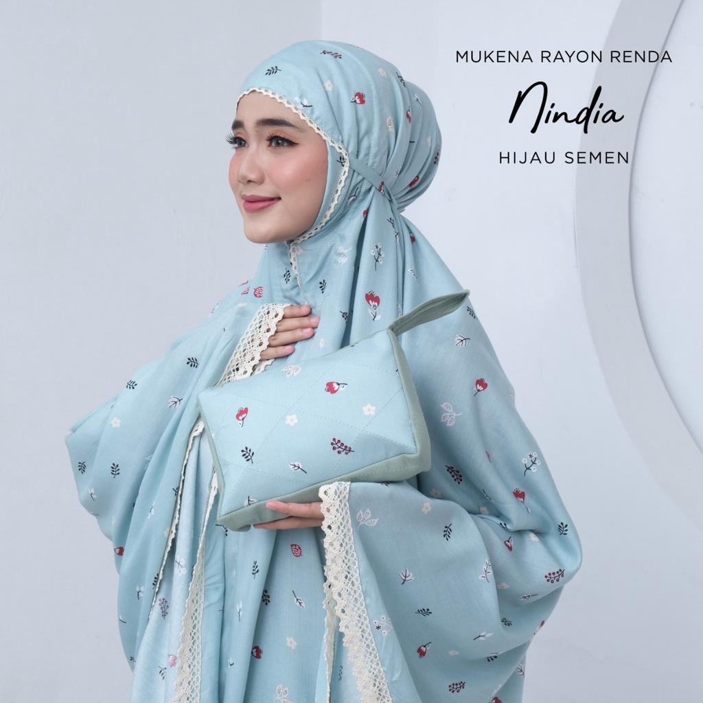 PUSAT MUKENA TASIK - MUKENA RENDA RAYON DEWASA NINDIA