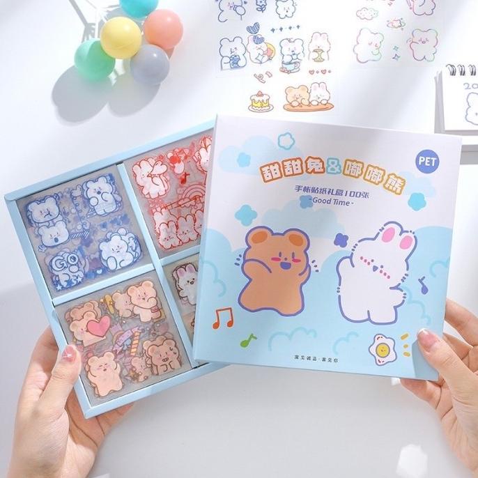 

1 Pc Cute Sticker Decorative Planner Lucu Happy Life Tahan Air Stiker nov01