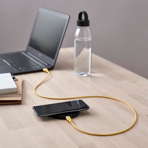 SITTBRUNN Usb-a ke usb-c, kuning muda, 1 m