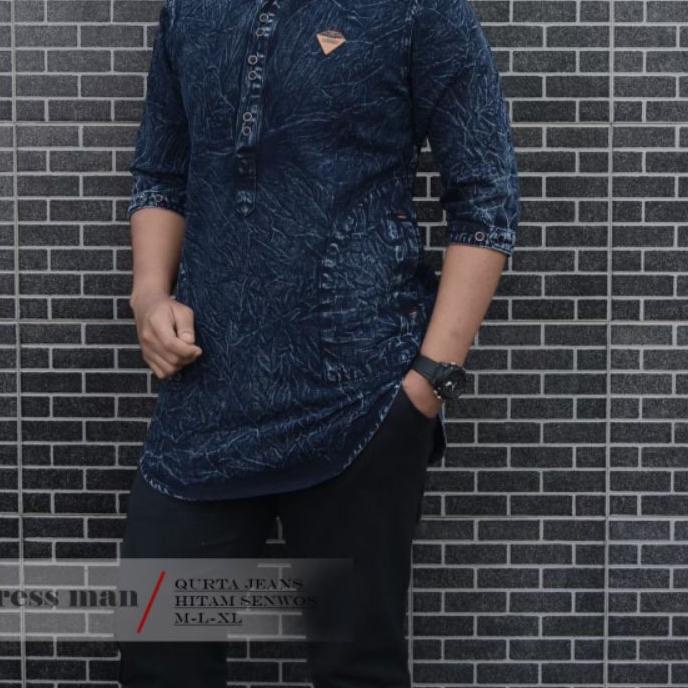 Stok Baru BAJU KOKO KURTA PRIA JEANS PREMIUM ORIGINAL PROGRESSMAN MURAH Ⓜbec✧