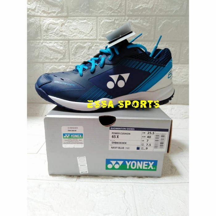 {MentariStore} SEPATU YONEX SHB 65 X3 65X3 NAVY BLUE ORIGINAL Limited