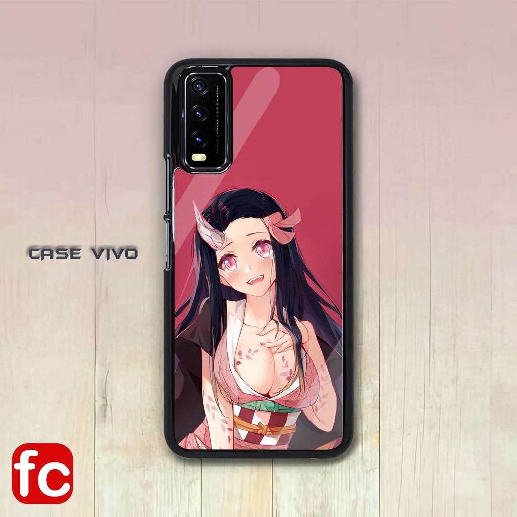 Case Glossy HD Vivo Y12s Y20 Y20S G Y20i Y20T Y12A [FR54] Anime Girl Nezuko Kimetsu No Yaiba Pic HD 