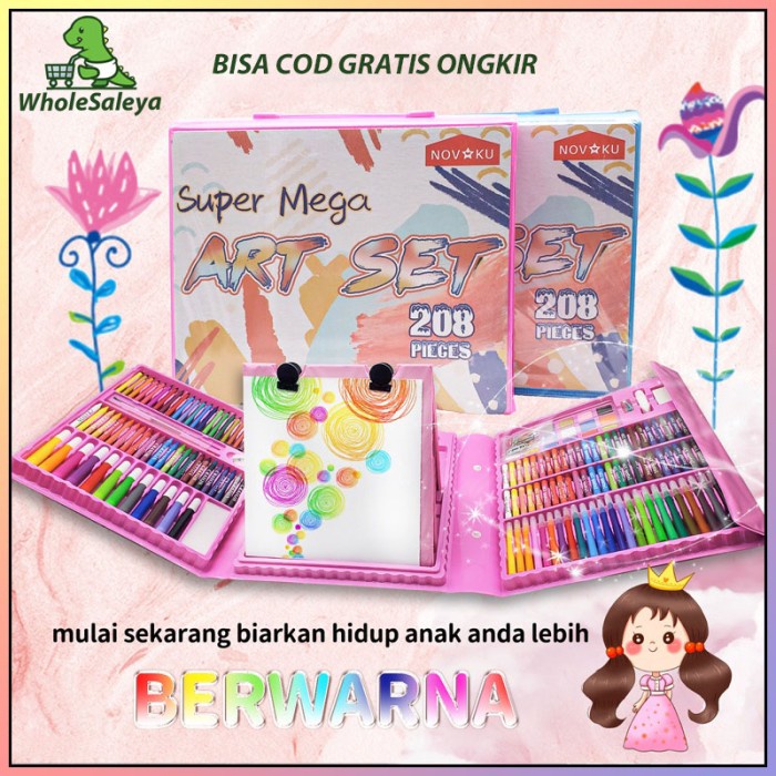 

Terlaris Crayon Anak Set Isi 208 Pcs Pensil Warna Alat Lukis Set Crayon Set