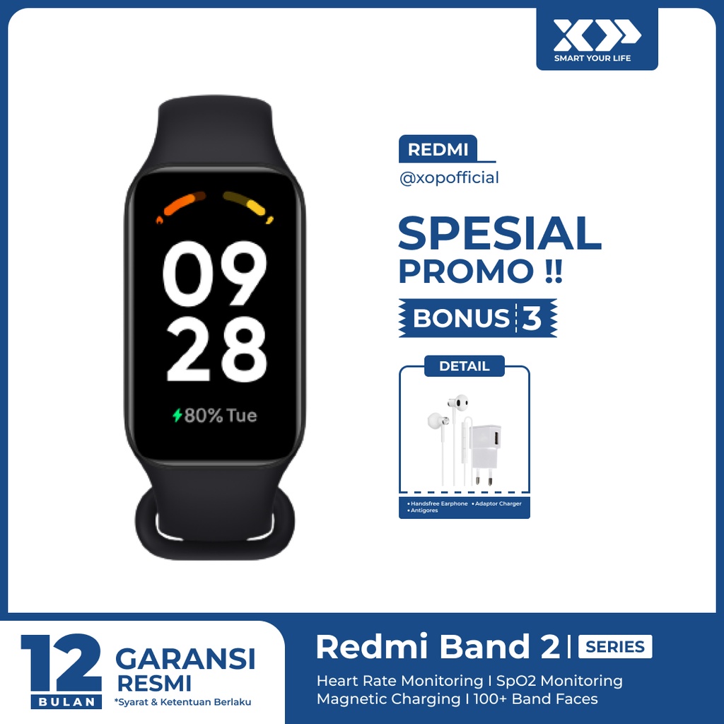 Redmi SmartBand 2 SpO2 Heart Rate 30+ Fitness Modes Original