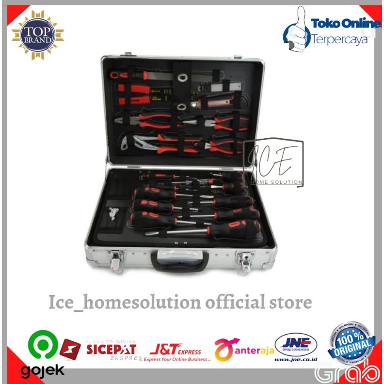 Krisbow Set Perkakas Dengan Box Aluminium/set kunci kunci dengan tempat