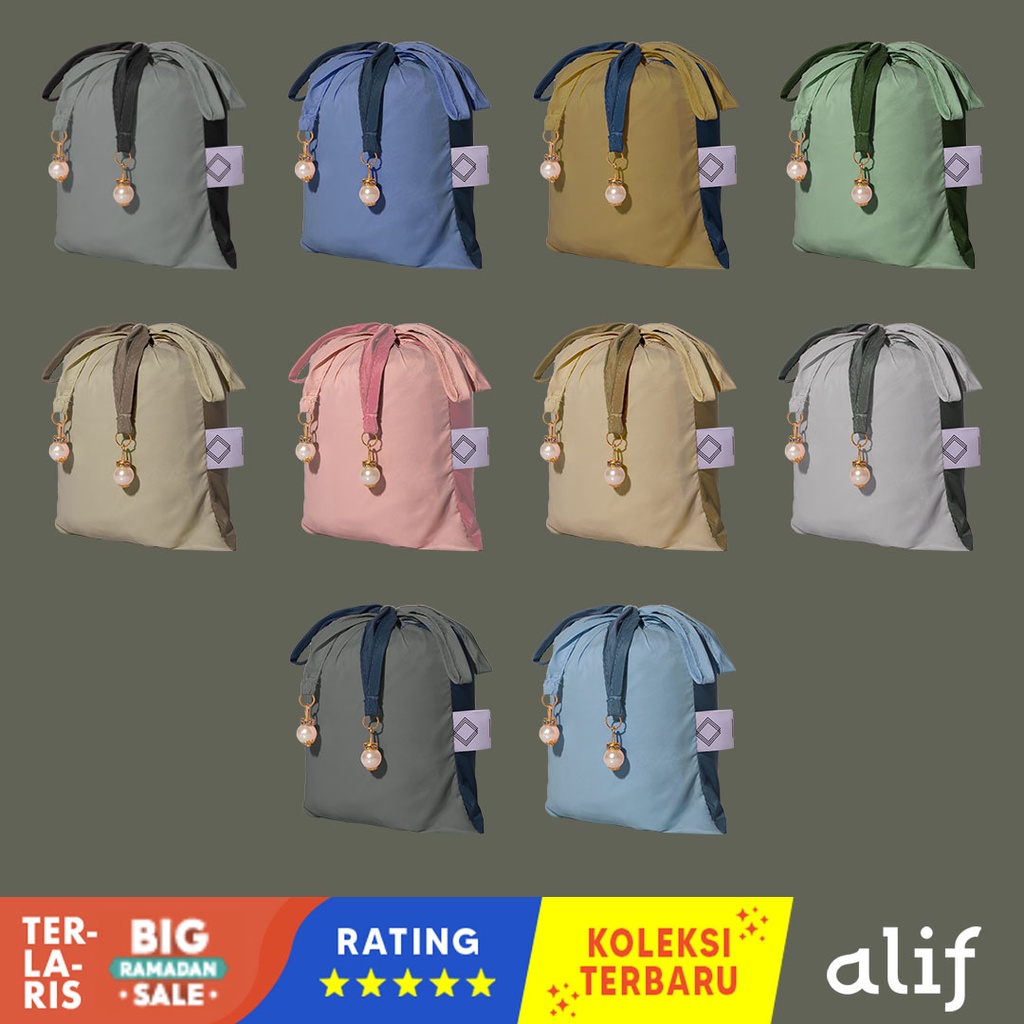 [BEST SELLER] ALIF TWO TONE REFLECTION COLLECTION MUKENA MINI PARASUT PREMIUM KOREA TRAVEL