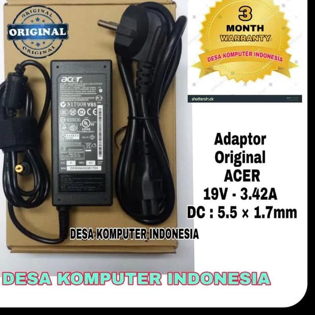 ☎ ACER - Charger Laptop Acer Aspire E14 E EG Original Termasuk Kabel Power ❇