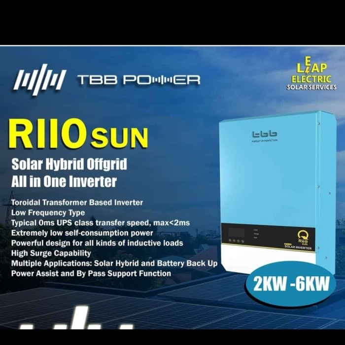 Hybrid Inverter Offgrid Riio SUN Low Frequency TBB Power 2KW 3KW 5KW