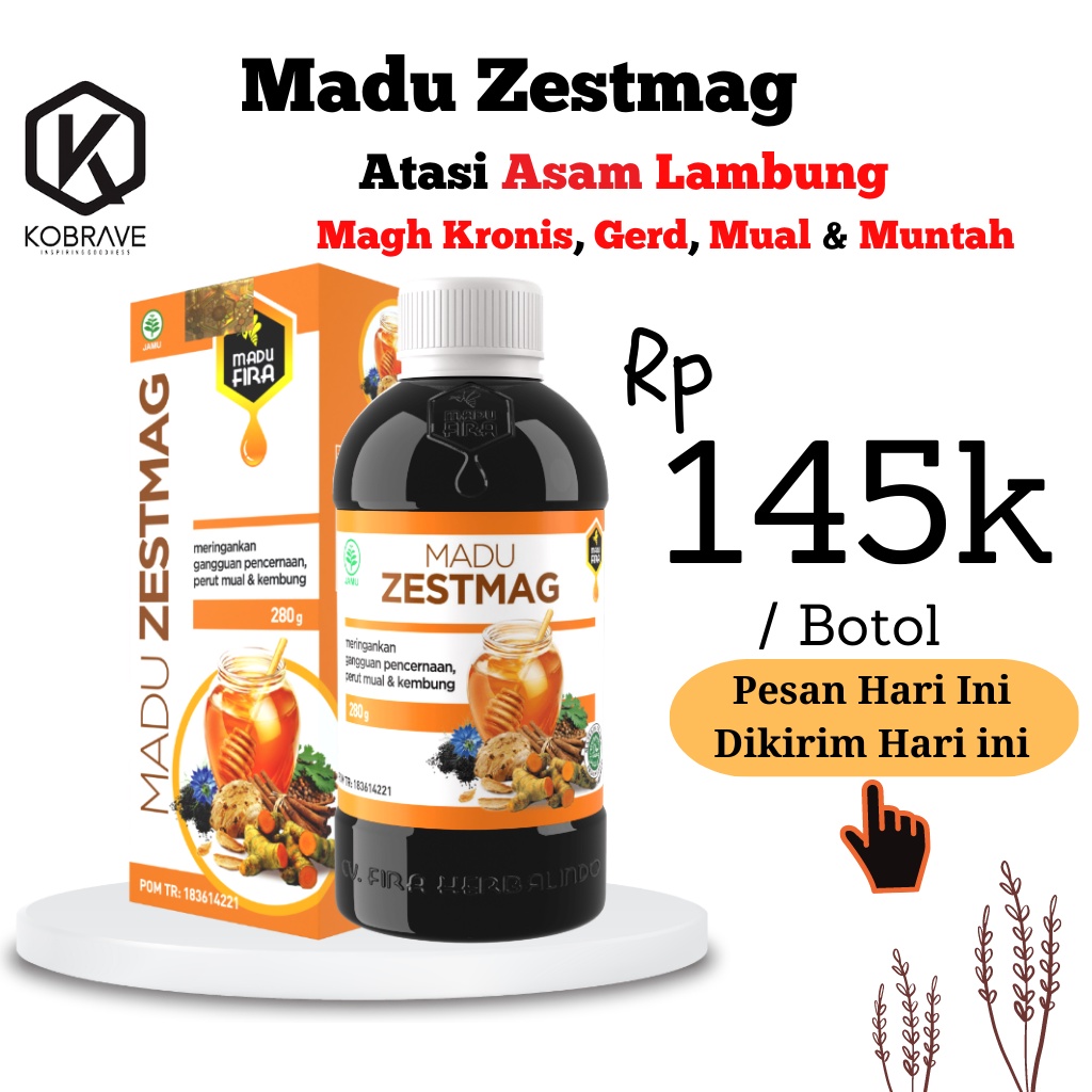 COD MADU ZESTMAG Original Obat Asam Lambung Gerd Anxienty Maag Kronis Luka Radang Lambung Ampuh Zetsmag