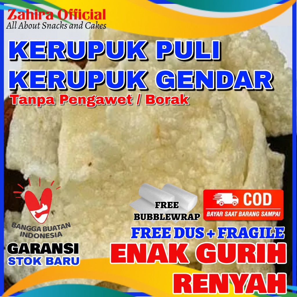 

Kerupuk Puli Gendar Mentah Krupuk Legendar Tanpa Pengawet Boraks 200gram