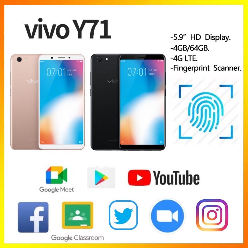 HP VIVO Y71 RAM 6/128gb layar IPS LCD 6.0 inci andoroid smartphone murah garansi 1tahun