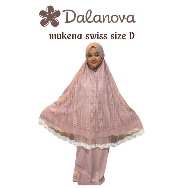 Mukena swiss Dalanova/ mukena anak size A Swiss Dalanova original