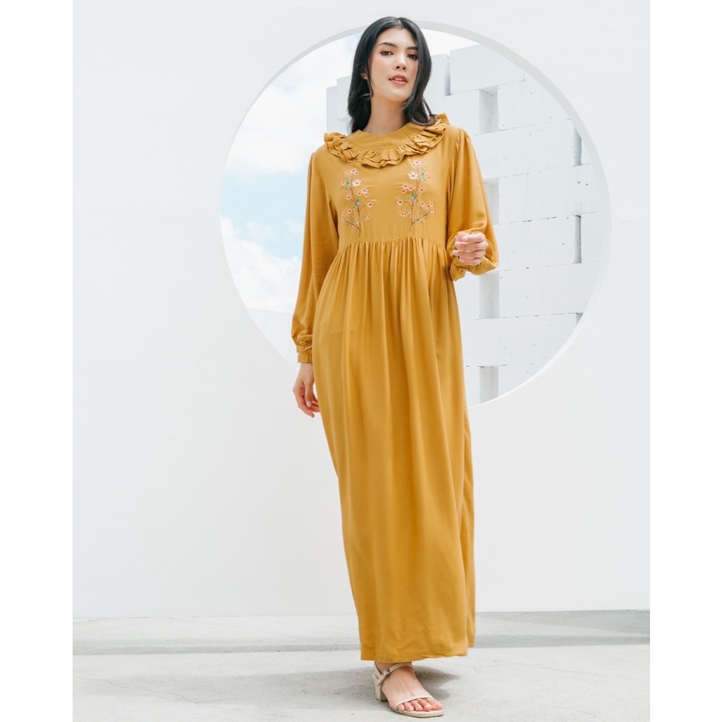 Myrubylicious SALWA MAXI DRESS | MAXI DRESS | DRESS WANITA | BAJU MUSLIMAH | DRERSS BORDIR | DRESS RAYON