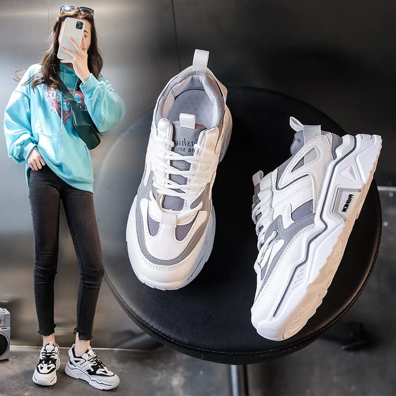 COD POS SD09 Sepatu Sneakers Wanita Import Premium