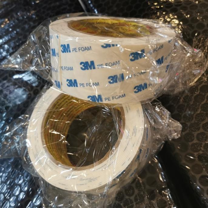 

Double tape 3m pe foam busa putih 48mm x 4m Perekat White dobel tip jin06