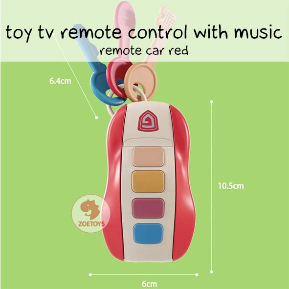 Zoetoys Children Car Key Toys TV Remote Control with Music | Mainan Bayi Remote Alarm Mobil Kunci Televisi | Mainan Edukasi Anak