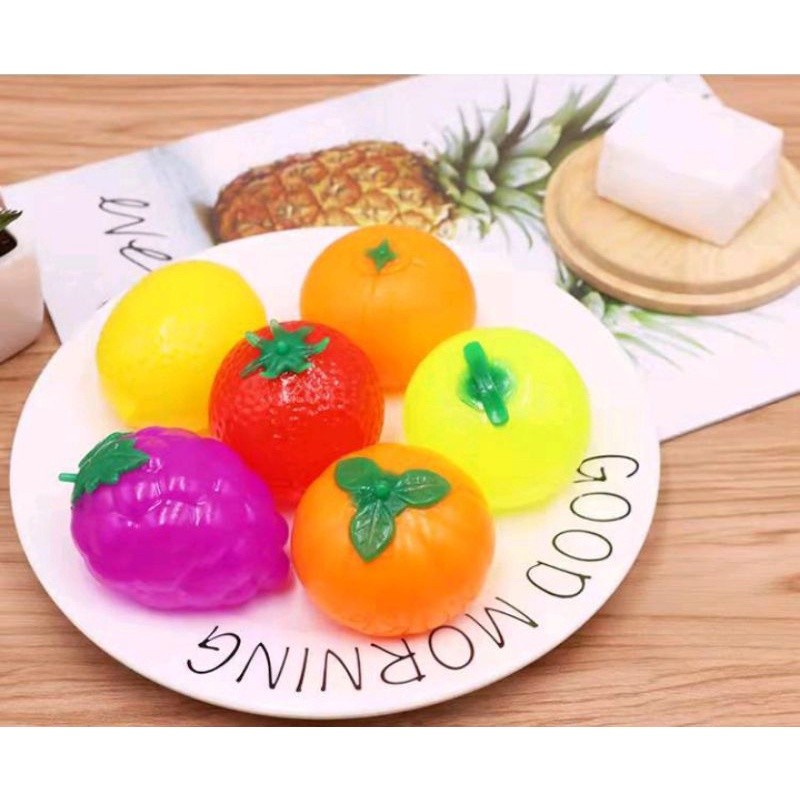 MAINAN SQUISHY SPLAT TOY BUAH/ ANTI STRESS BALL/SQUEEZE BALL /SQUISHY KENYAL /SQUISHY MURAH