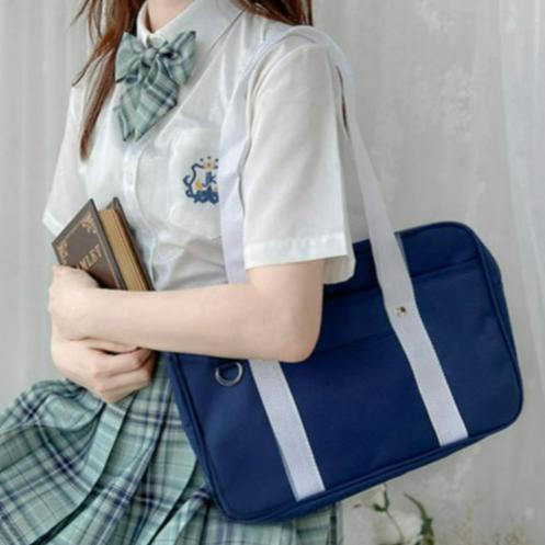 Tas Sekolah Jepang Japan School Bag Navy Blue Cosplay Tas Bahu Jinjing