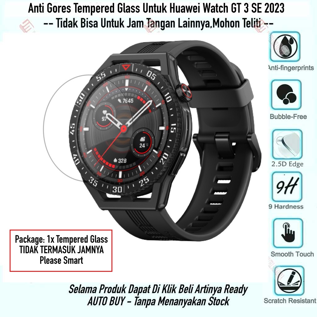 Anti Gores Huawei Watch GT3 GT 3 SE 2023 - Screen Protector Bahan Kaca Tempered Glass