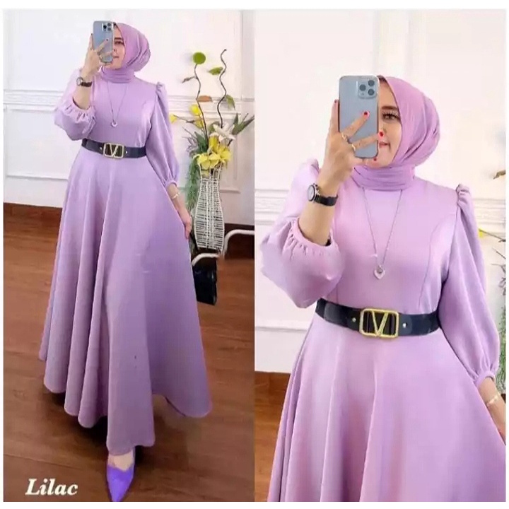 BIG PROMO BEST SELLER GAMIS BALON POLOS LENGAN BALON DEWASA DAN REMAJA GAMIS KONDANGAN BAJU MUSILIMA