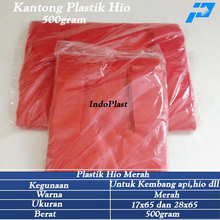Kantong Plastik Merah / Plastik Merah Hio / Kantong Plastik Hio