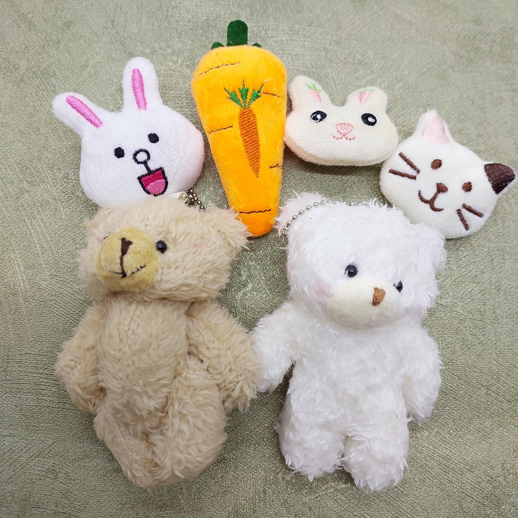 Boneka Beruang Lucu MINI Murah / Gantungan Boneka Beruang Teddy IMPORT MURAH BAGUS / GANCI BERUANG MINI / Gantungan Kunci Beruang Kecil LUCU / Boneka Beruang Putih Coklat KECIL LUCU MURAH KUALITAS IMPORT / Boneka Lucu / Boneka Beruang / Gantungan Boneka