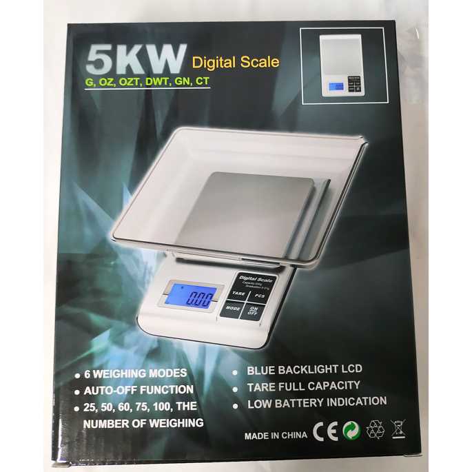 (BISA COD) FTIHSHP 5KW Timbangan Digital Mini Serbaguna Jewelry Scale 3kg Akurasi 0.1g