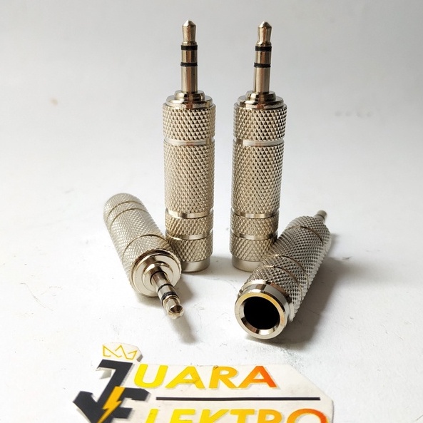 OVER JACK AKAY STEREO 6.5 mm Ke Mini Stereo 3.5 mm | Jack Besar - Kecil Stereo Besi