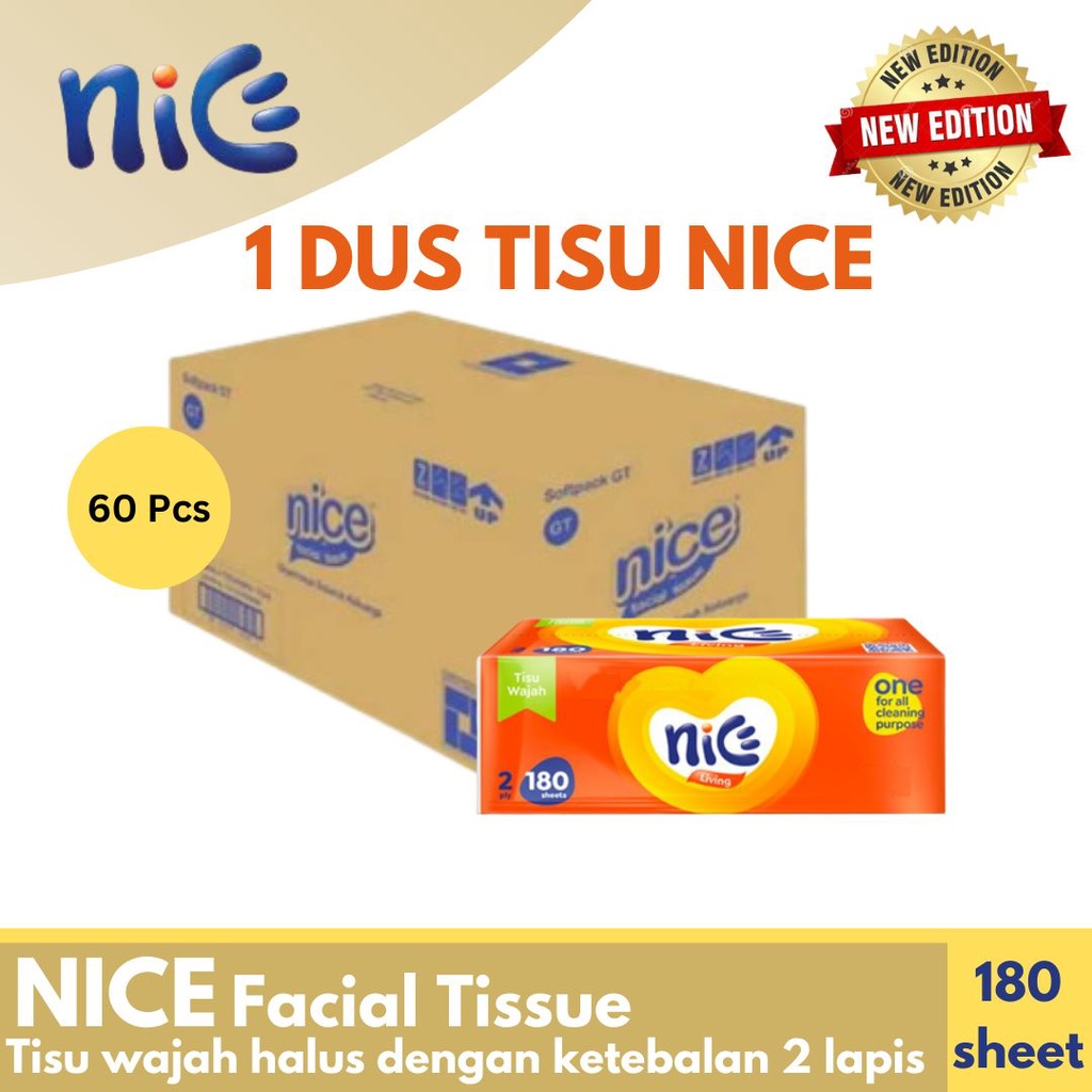 1 DUS TISU - Tissue Paseo Smart 200 Sheets 2ply  - Tisu Nice 250 Sheet 2ply  - Tisu Nice 180 Sheet