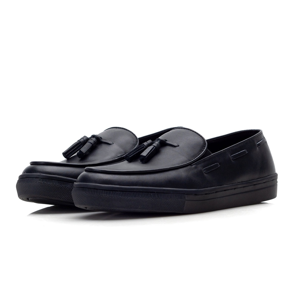 BILL 2.0 BLACK (Kulit Asli) - Sepatu Loafers Pria Kulit Casual Klasik Formal Kerja Kuliah Pria - Loafer