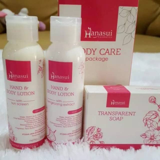 HANASUI BODY CARE 3IN1 / PAKET LOTION HANASUI / ORIGINAL BPOM