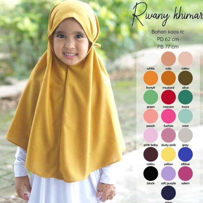 Hijab Jilbab Bergo Instan Tali Anak Kecil TK 5-8 Tahun Bahan Kaos TC TERMURAH