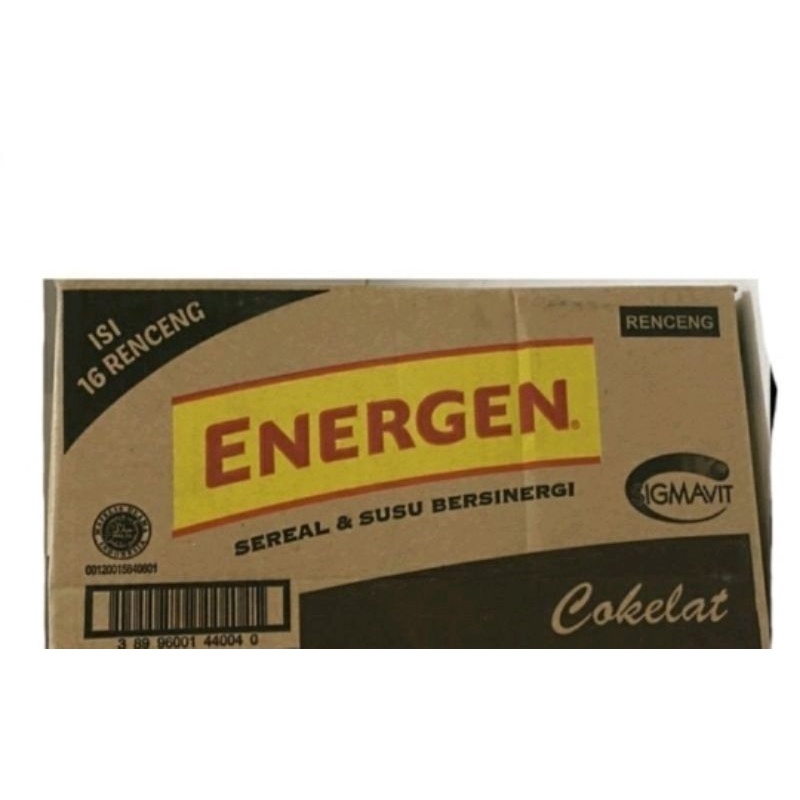 

Energen Sereal & Susu. Rasa vanila, Coklat , Kacang Hijau Isi Lebih Banyak berat Isi ( 10 sachet × 32gr)