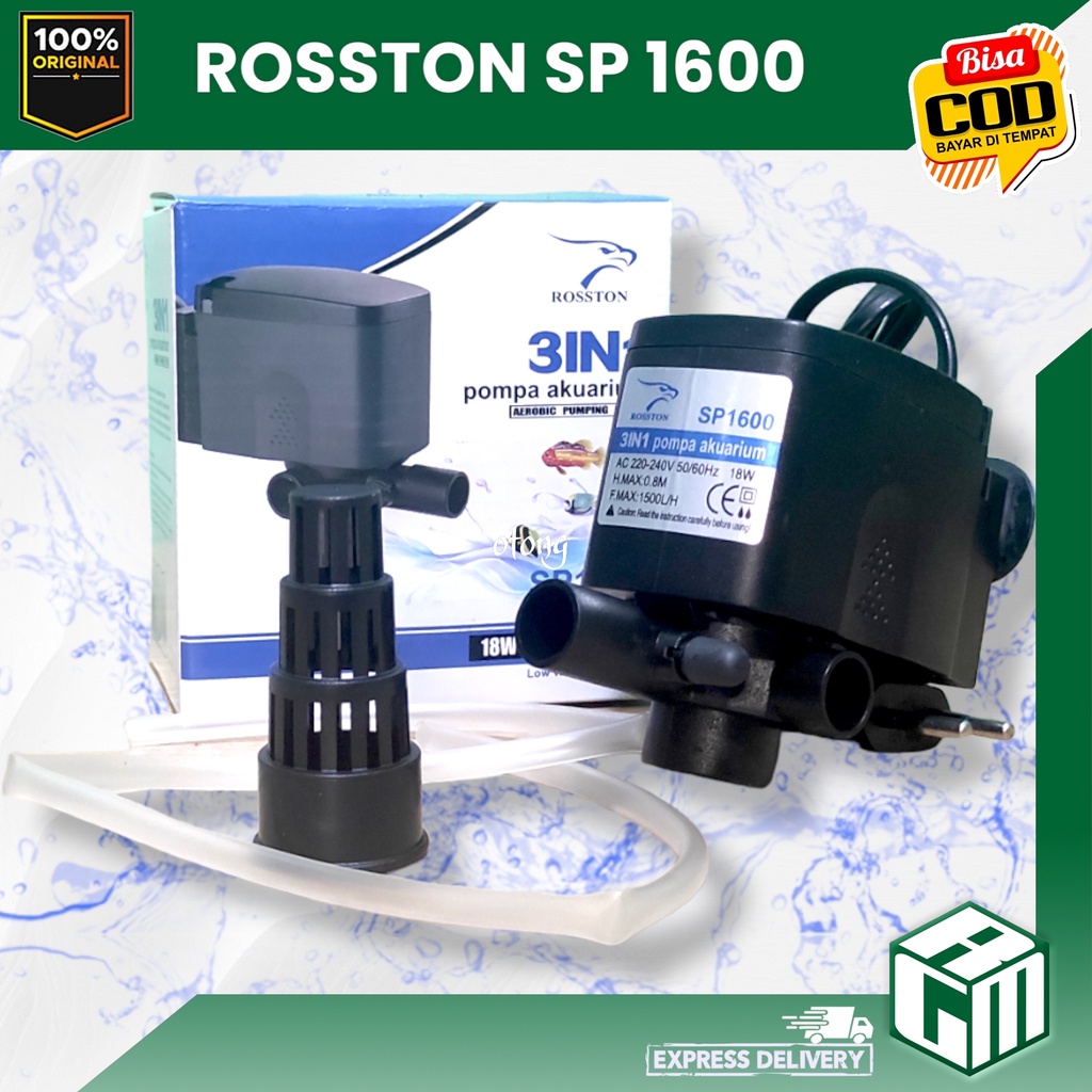 ROSSTON SP1600 SP 1600 mesin pompa air celup aquarium aquascape